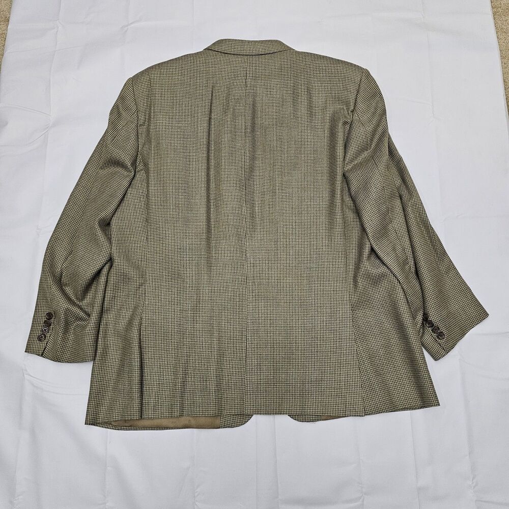 Vintage Burberry Mens 48R Houndstooth Sport Coat Blazer Silk Wool 3 Buttons - Picture 3 of 8